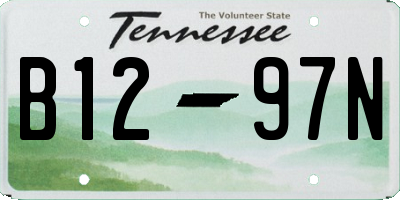 TN license plate B1297N