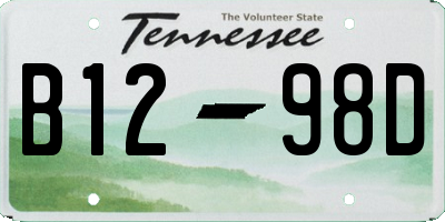 TN license plate B1298D