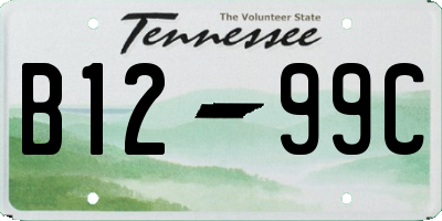 TN license plate B1299C