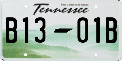 TN license plate B1301B
