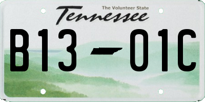 TN license plate B1301C