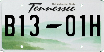 TN license plate B1301H