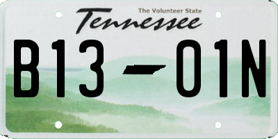 TN license plate B1301N