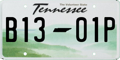 TN license plate B1301P