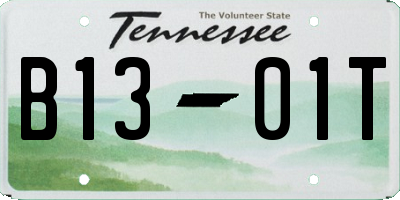 TN license plate B1301T