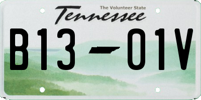 TN license plate B1301V