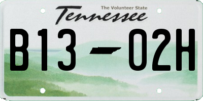 TN license plate B1302H