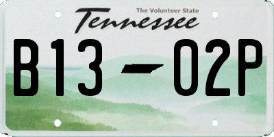 TN license plate B1302P