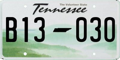 TN license plate B1303O