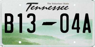 TN license plate B1304A