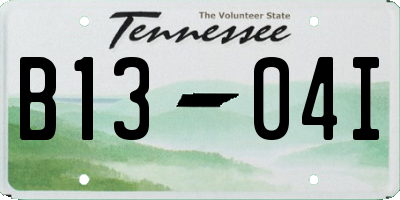 TN license plate B1304I