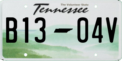 TN license plate B1304V