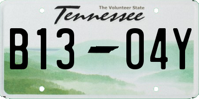TN license plate B1304Y