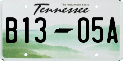 TN license plate B1305A