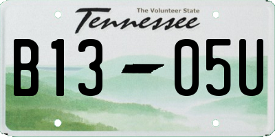 TN license plate B1305U