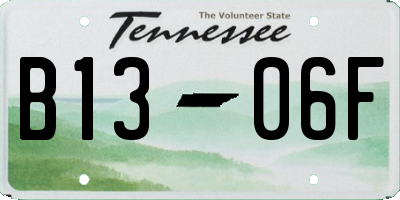 TN license plate B1306F