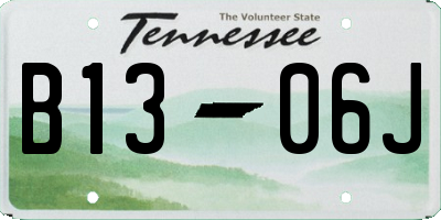 TN license plate B1306J