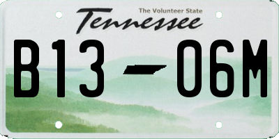 TN license plate B1306M