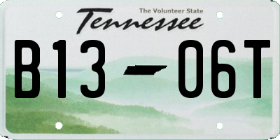 TN license plate B1306T