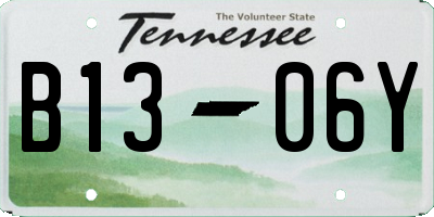 TN license plate B1306Y