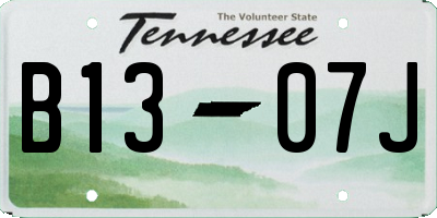 TN license plate B1307J