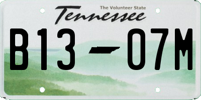 TN license plate B1307M