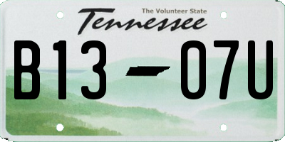 TN license plate B1307U