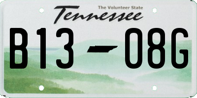 TN license plate B1308G