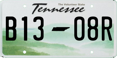 TN license plate B1308R