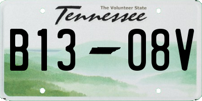 TN license plate B1308V