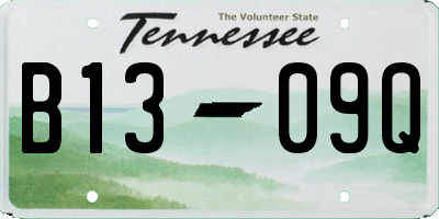 TN license plate B1309Q