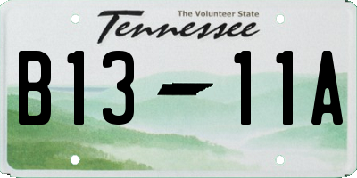 TN license plate B1311A