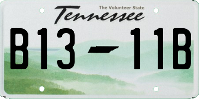 TN license plate B1311B