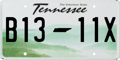 TN license plate B1311X