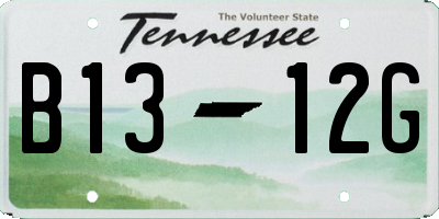TN license plate B1312G