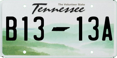 TN license plate B1313A