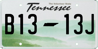 TN license plate B1313J