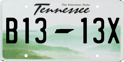 TN license plate B1313X