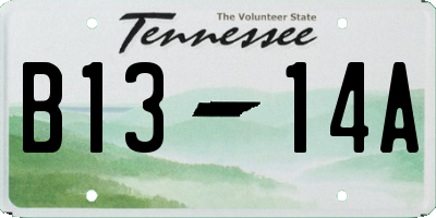 TN license plate B1314A