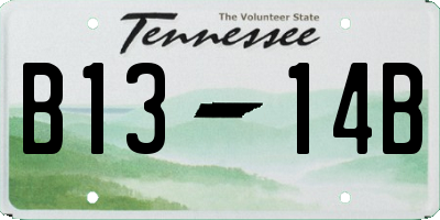 TN license plate B1314B