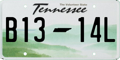 TN license plate B1314L