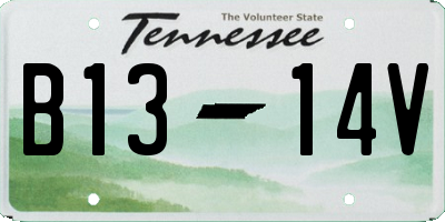 TN license plate B1314V