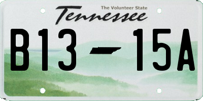 TN license plate B1315A