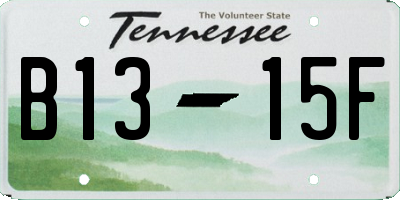 TN license plate B1315F