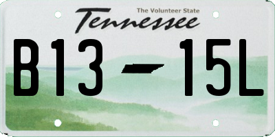 TN license plate B1315L