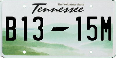 TN license plate B1315M