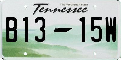 TN license plate B1315W