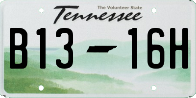 TN license plate B1316H