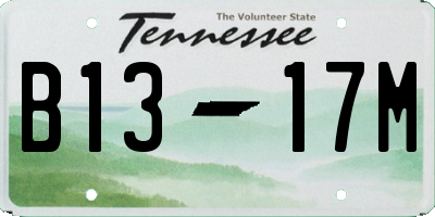 TN license plate B1317M