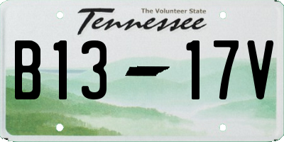 TN license plate B1317V